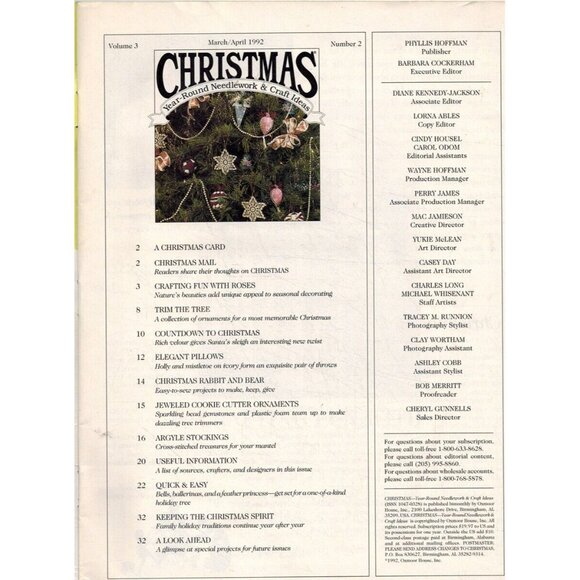 Christmas Year-Round Needlework & Craft Ideas March/April 1992 Issue - Picture 2 of 5